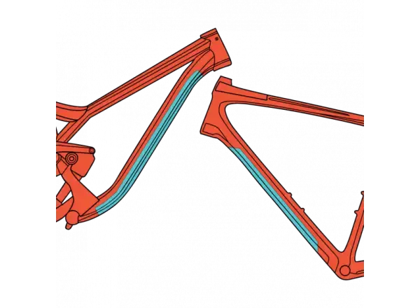 RideWrap ochranná fólie na dolní rámovou trubku Lesklá