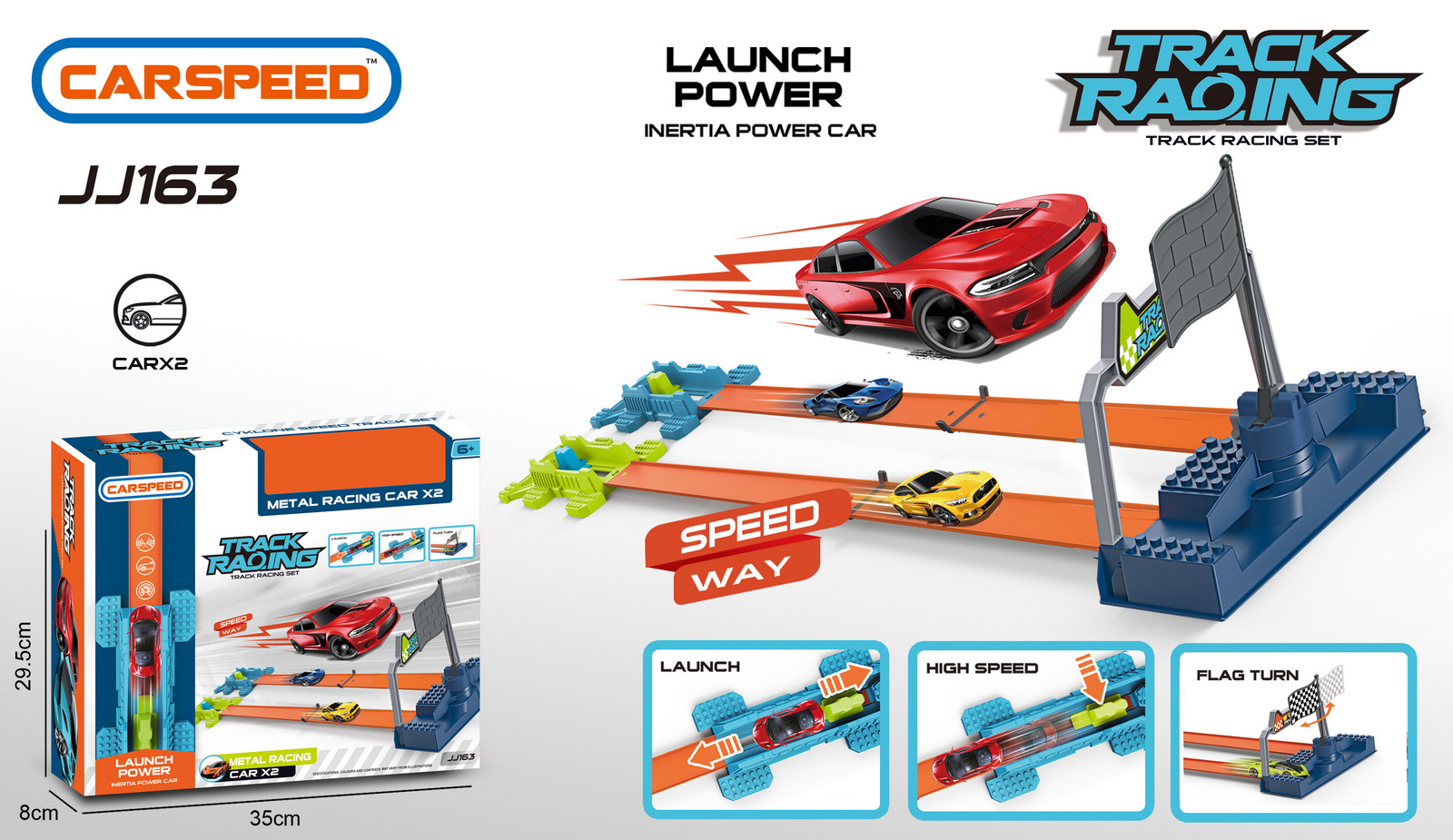 Mamido Mamido Závodní dráha Šampionát Vystřelovací Car Speed