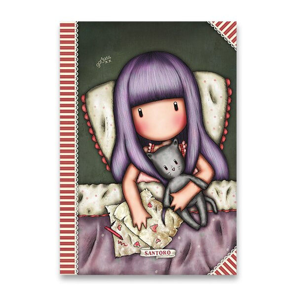 Mar Mar Mar Mar, Santoro Gorjuss, školní sešit 444, linkovaný, A4, mix motivů, 1 ks Motiv: Číslo 1