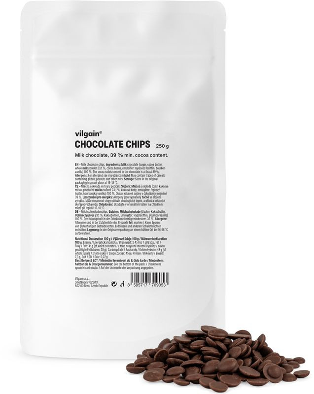 Vilgain Čokopecičky – mléčná čokoláda 250 g