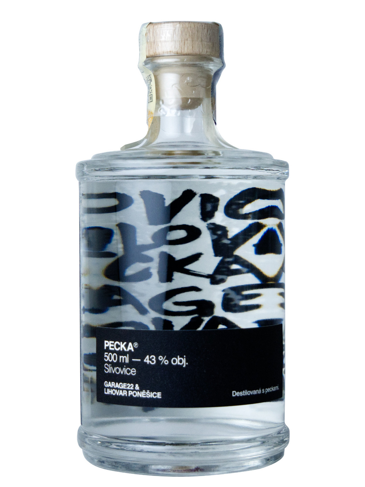 Lihovar Poněšice Poněšice x Garage22 collab PECKA slivovice 43% 0,5l