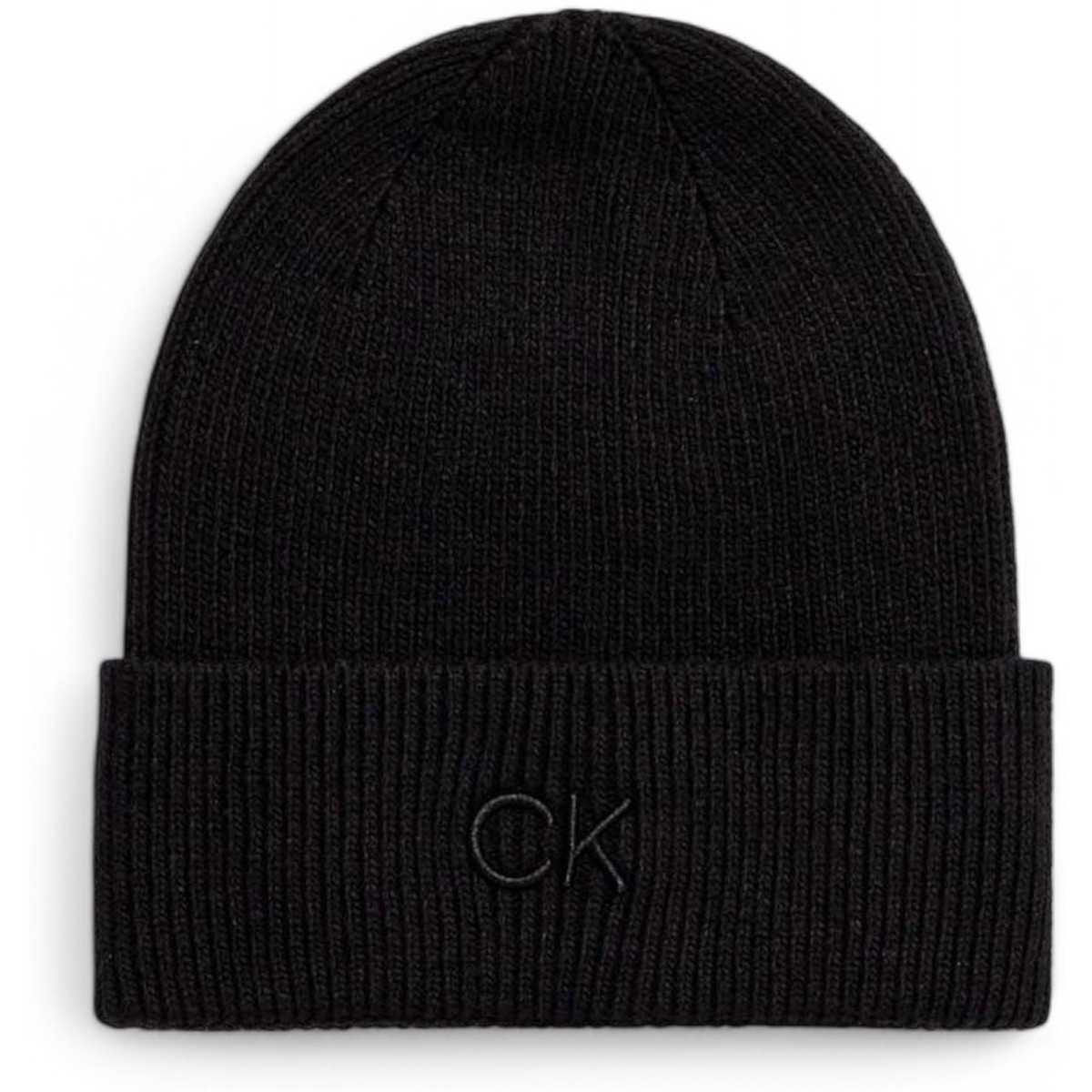 Calvin Klein Jeans  CK EMBROIDERY FINE RIB BEANIE K60K612590  Černá