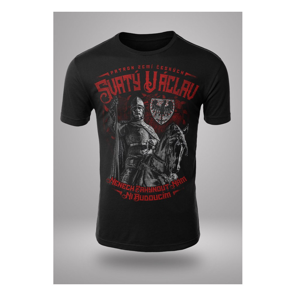 Triko pánské Česká krev Sv. Václav - černé, M