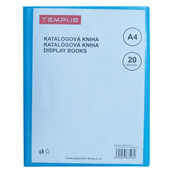 TEMPUS Katalogová kniha A4 - Tempus modrá - 20 listů
