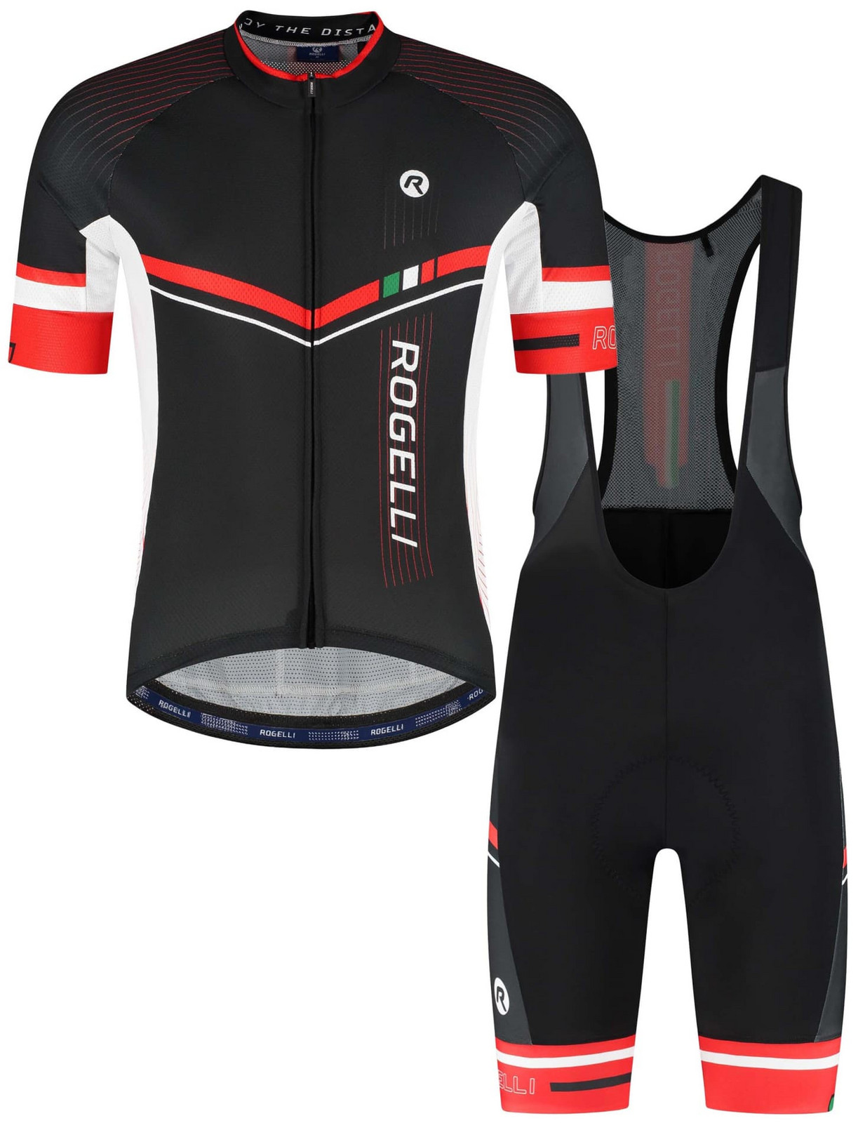 Letní cyklistické oblečení Rogelli GARA MOSTRO 2, černo-červené
