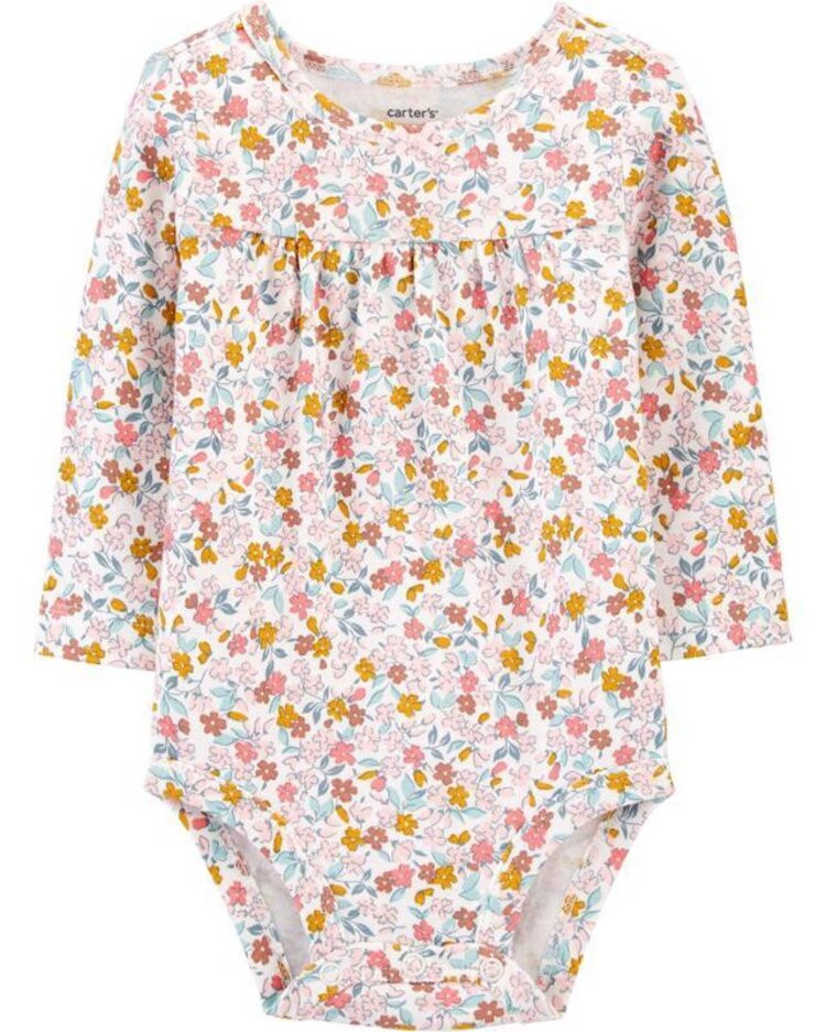CARTER'S Body dlouhý rukáv Floral dívka NB/ vel. 56