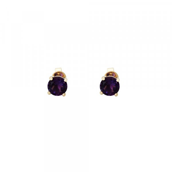 Náušnice s ametystem 234-772-13059A 1.60g