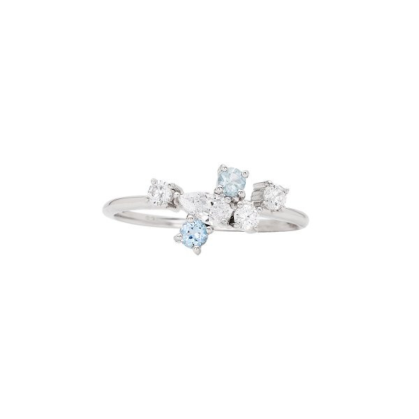 Prsten se syntetickými kameny 126-393-8463 56