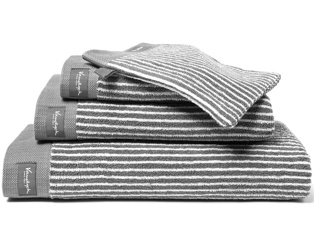 Vandyck Ručník Home Petit Ligne Mole grey - šedá - 30x50 cm