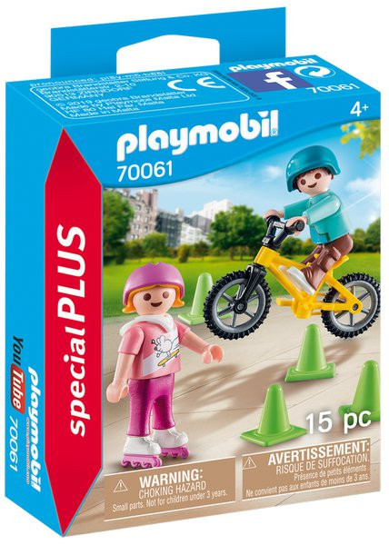Playmobil Playmobil 70061 Děti na kole a bruslích