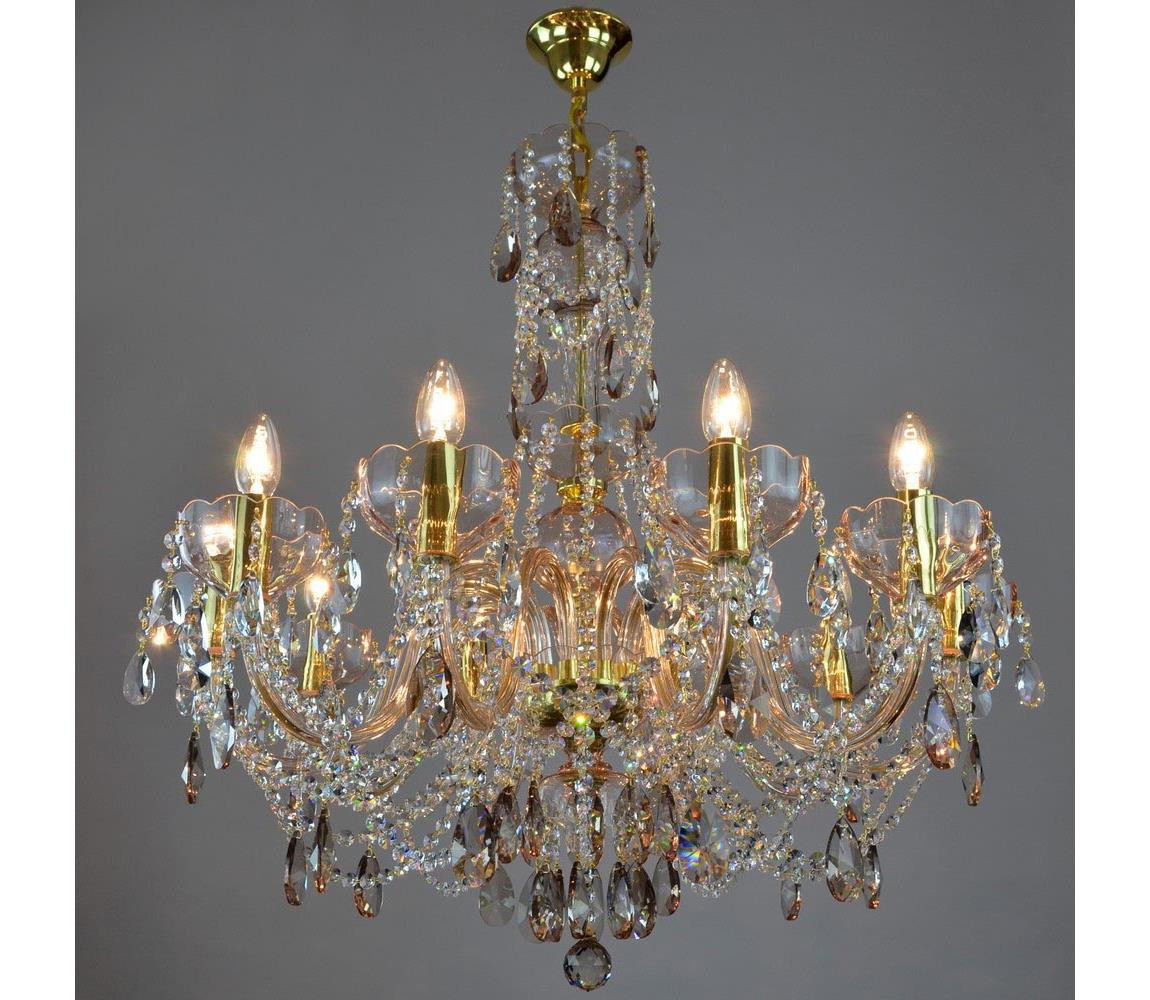 Wranovsky Wranovsky JWZ121102100 - Křišťálový lustr na řetězu ZENITH 10xE14/40W/230V