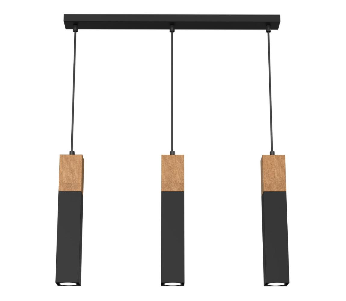 Lustr na lanku TULUM 3xGU10/60W/230V černá