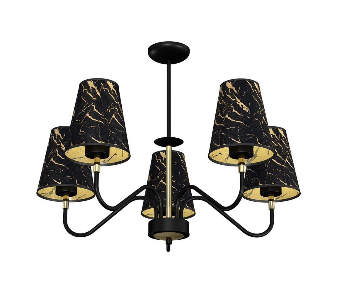 Lustr na tyči HERMES 5xE27/60W/230V