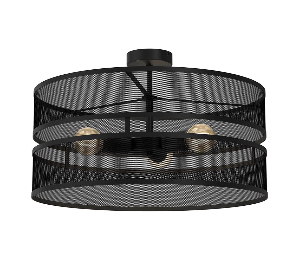 Přisazený lustr GLUM 3xE27/60W/230V černá