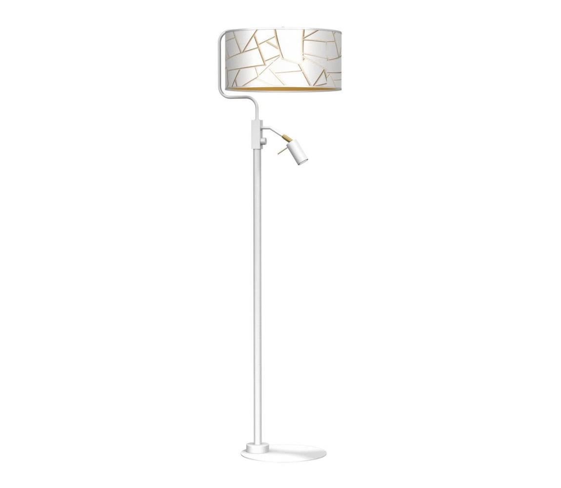 Stojací lampa ZIGGY 1xE27/40W/230V + 1xGU10/MR11/7W bílá/zlatá