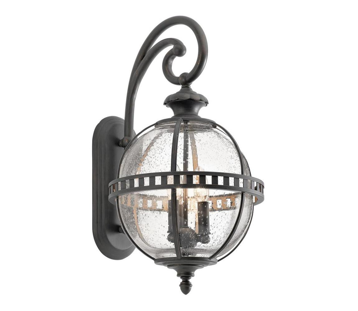 Elstead Kichler KL-HALLERON-2M - Venkovní nástěnné svítidlo HALLERON 3xE14/60W/230V IP44