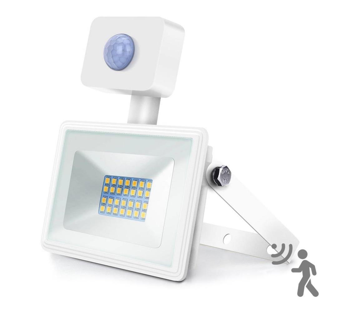 B.V.  - LED Reflektor se senzorem LED/20W/230V 4000K IP65 bílá