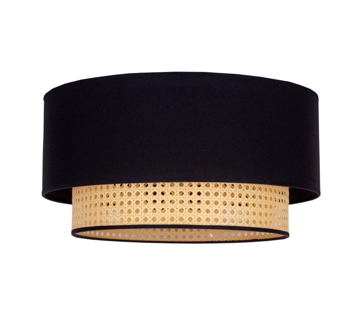 - Stropní svítidlo BOHO 1xE27/15W/230V pr. 45 cm černá/ratan