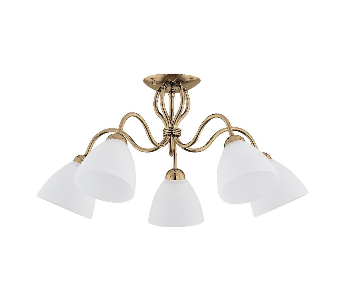 Přisazený lustr ARIEL 5xE27/15W/230V zlatá