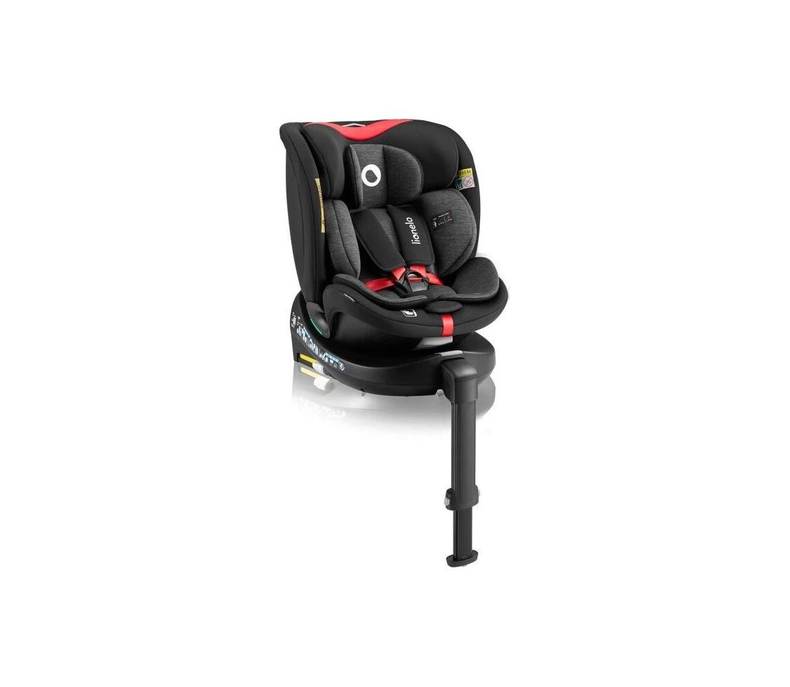 Lionelo Lionelo - Autosedačka se základnou otočná NAVY i-Size 40-150 cm černá/červená