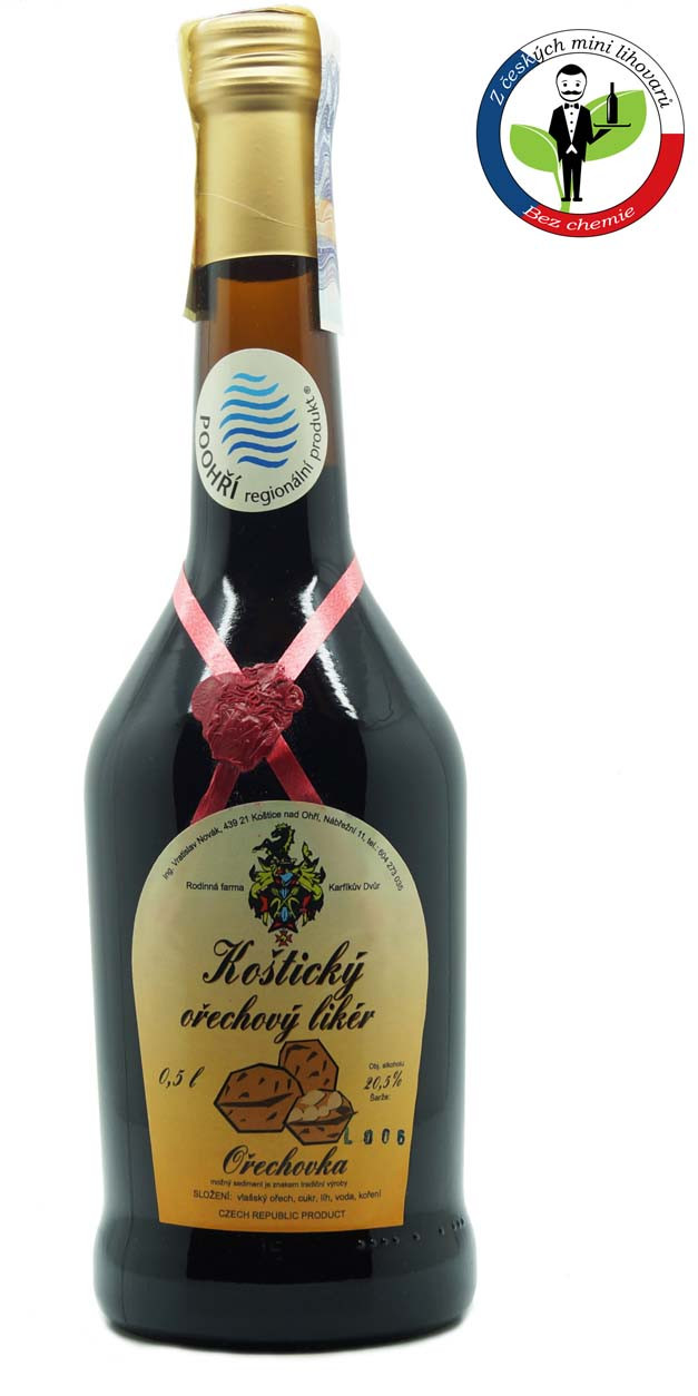 Karfíkův dvůr Karfíkův ořechový likér 20,5% 0,5l