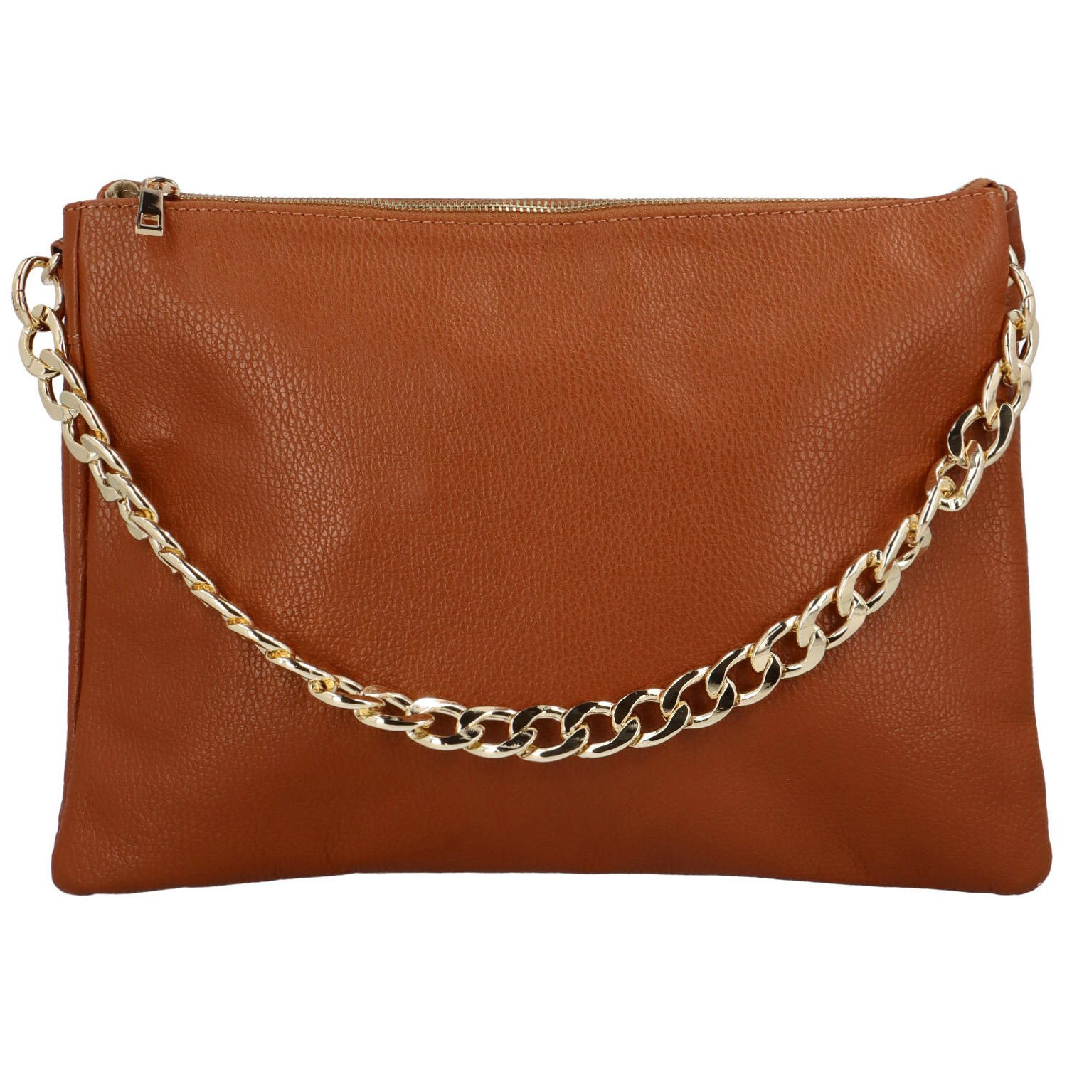 Dámská kožená kabelka do ruky koňaková - Delami Jewel koňak