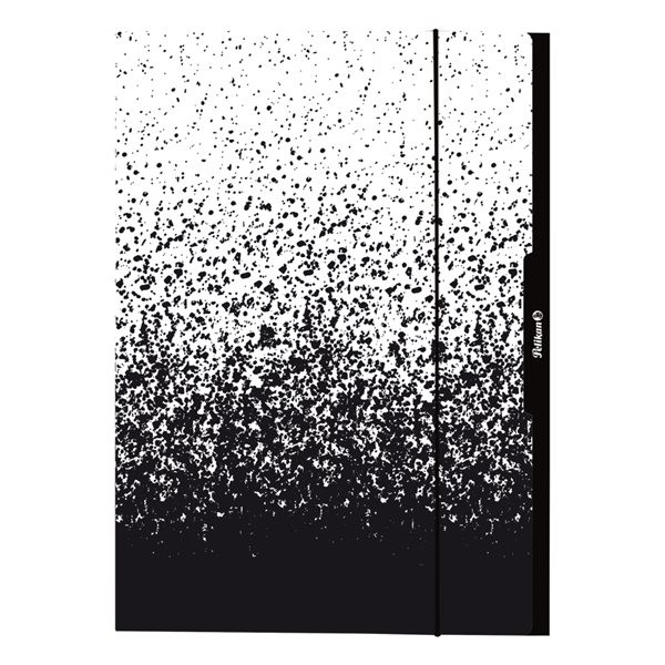 Herlitz Desky s gumou A3 3 klopy - černobílé