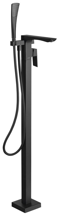 Sapho LATUS vanová baterie do podlahy, černá mat