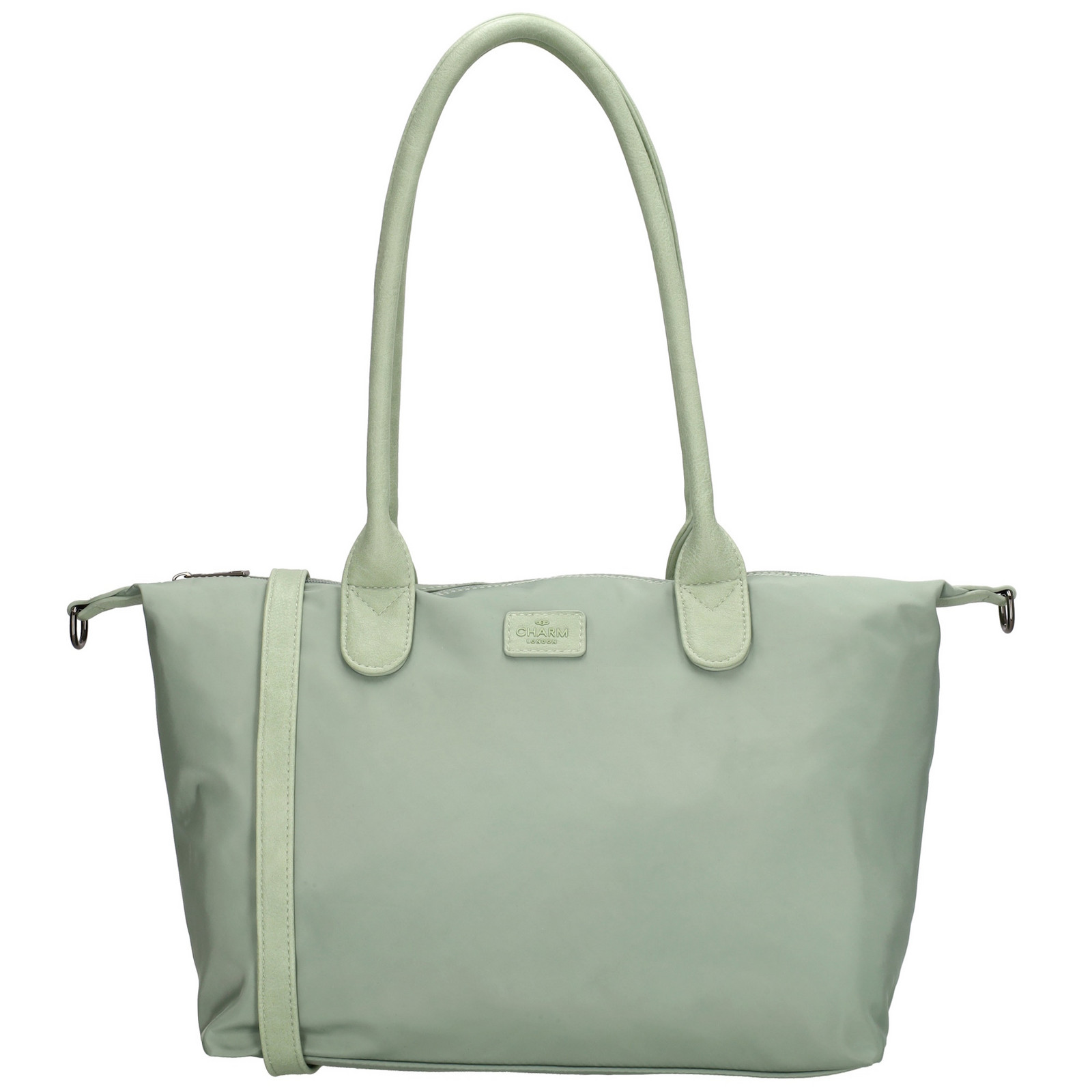 Dámská shopper taška Charm London Buckingham Mono 15,5L - světle zelená