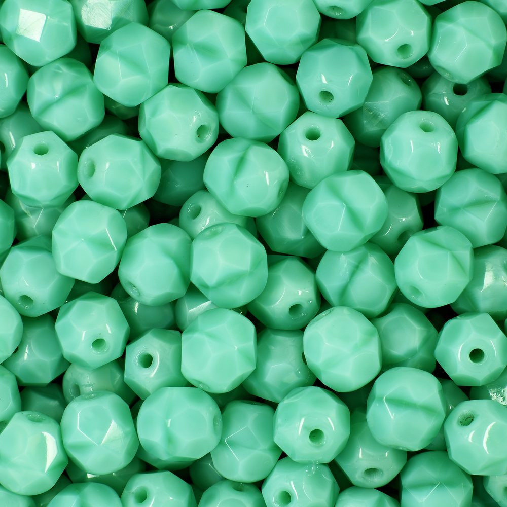 Manumi české broušené korálky 6mm Opaque Azure Turquoise - 150 ks