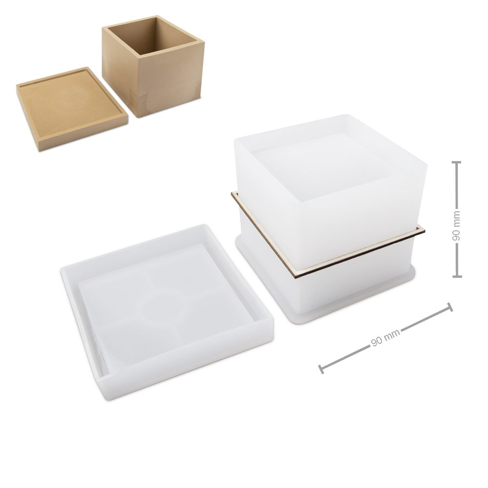 Manumi Silikonová forma na odlévání kreativní hmoty květináč s podtáckem - 1 ks