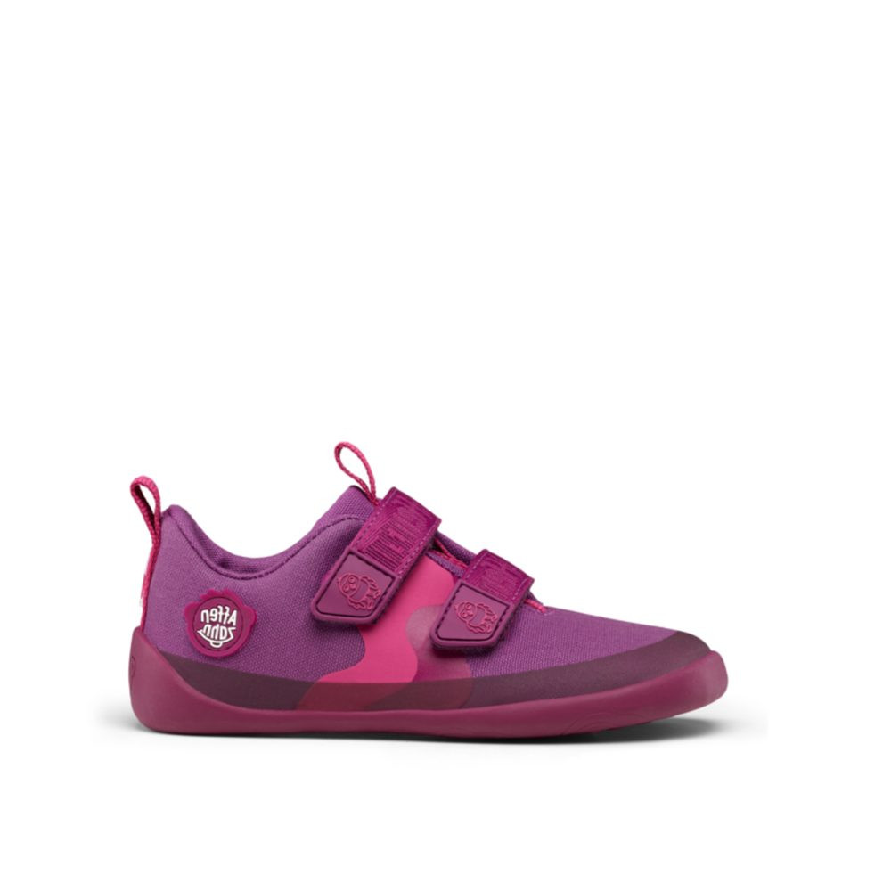 Affenzahn COTTON SNEAKER HAPPY BIRD Berry Dětské barefoot tenisky