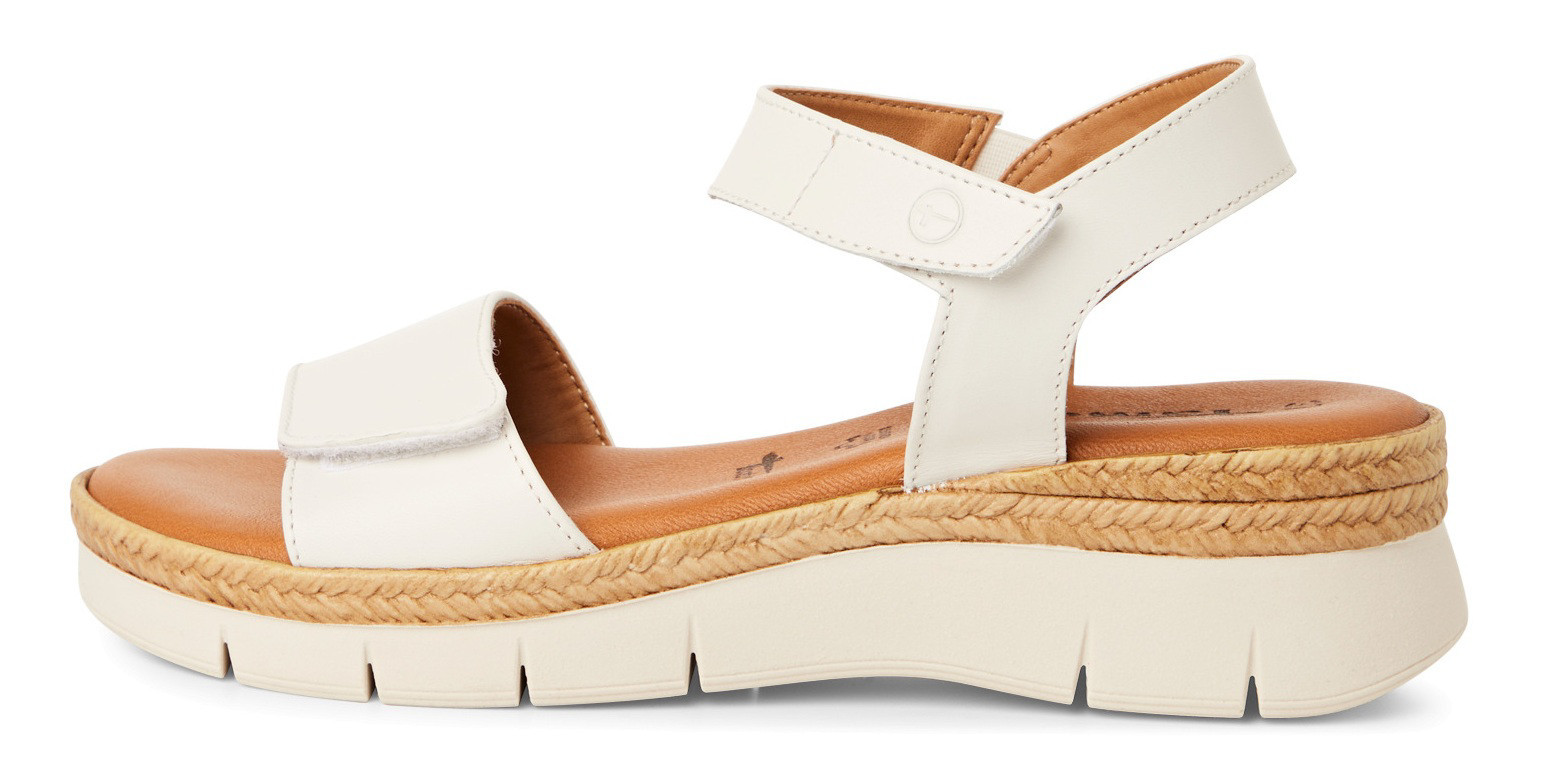 Tamaris 1-28220-44-117 Dámské sandály na klínku bílé 37