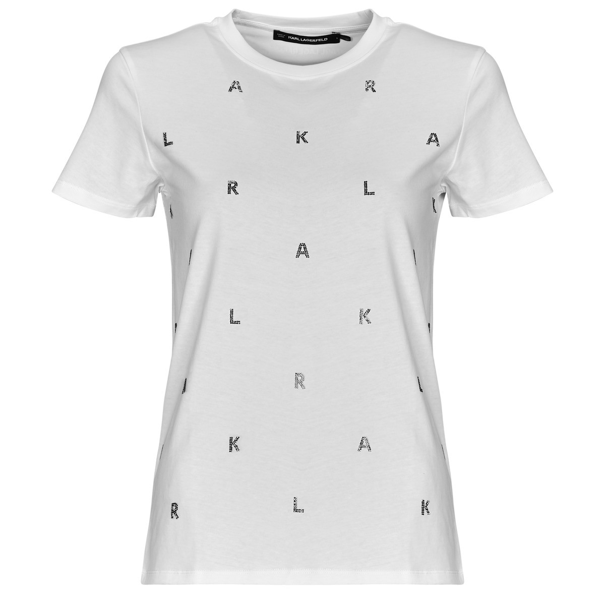 Karl Lagerfeld  RHINESTONE KARL  T-SHIRT  Bílá