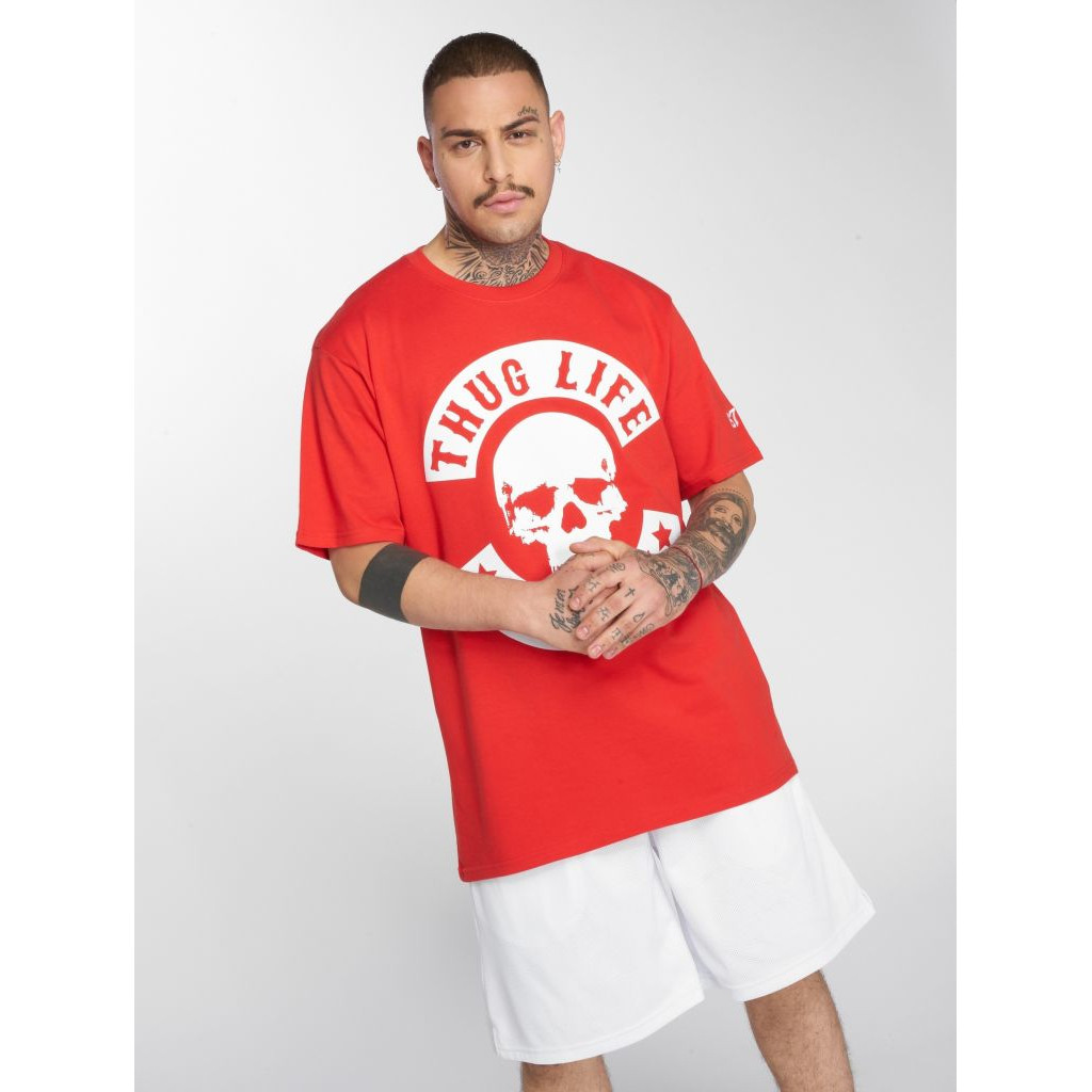 Tričko Thug Life Big Skull - červené, 3XL