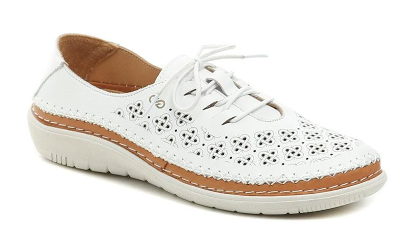 Urban Ladies 243-25 bílé dámské nadměrné polobotky