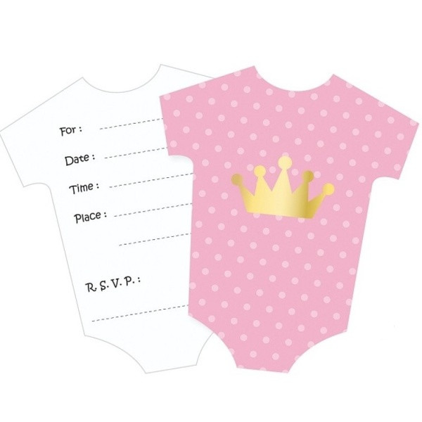 POZVÁNKY s obálkami Little girl růžové 6ks