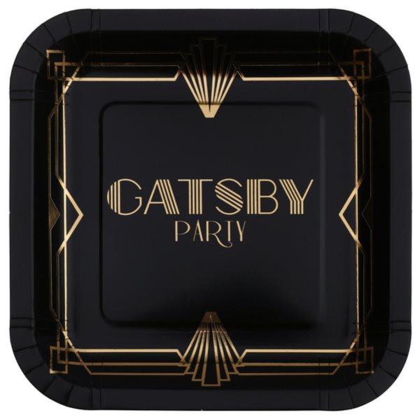 Talíře papírové Gatsby 23x23 cm 10 ks