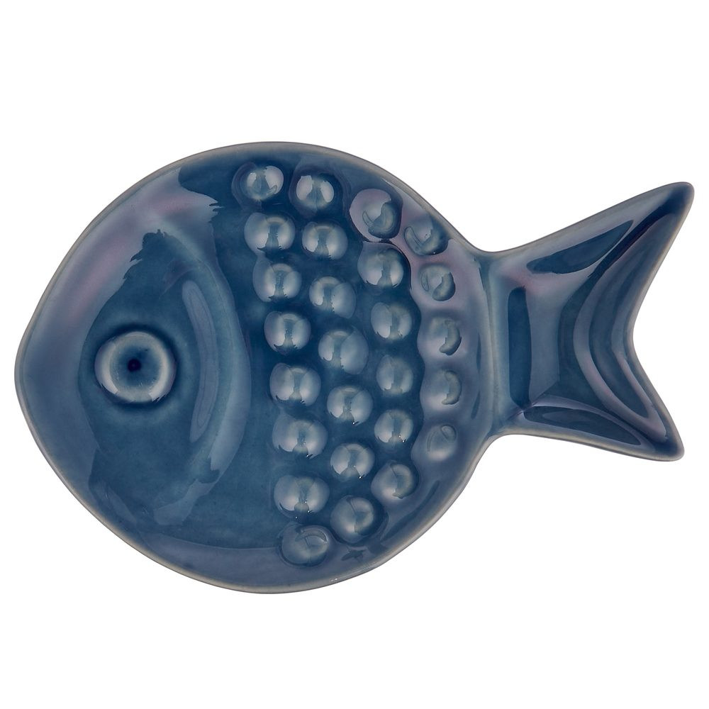 SEASIDE Dekorace ryba - tm. modrá