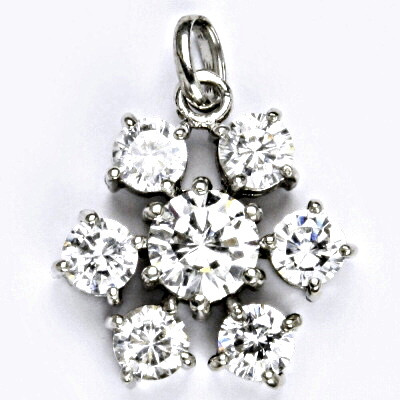 Stříbrný přívěšek s čirými zirkony , přívěšek ze stříbra, 7,47 g