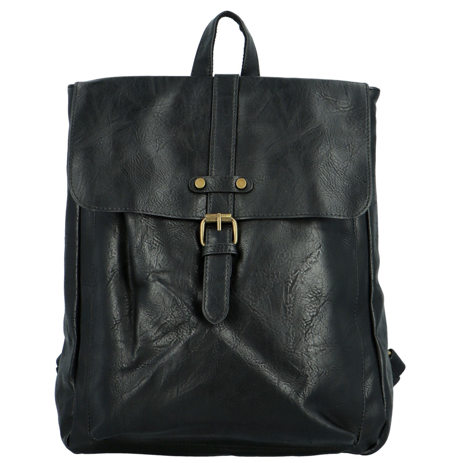 Trendy dámský koženkový batoh Stanler, černý