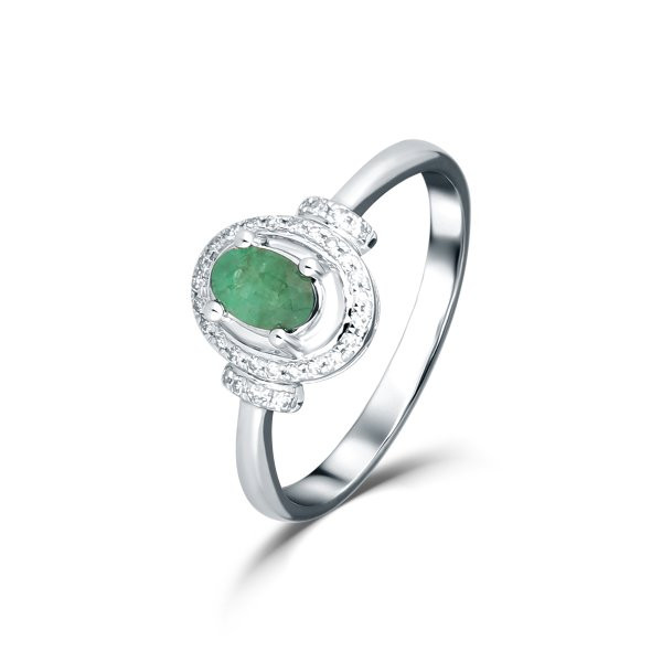 Prsten se smaragdem 324-958-EM29 55-3.40g