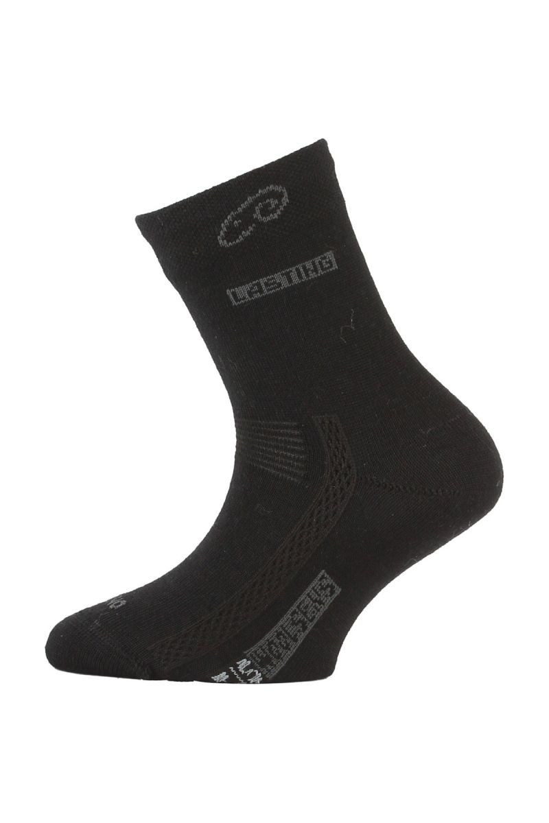 Lasting TJS 900 černá merino ponožka junior slabší Velikost: (24-28) XXS 8595067808932