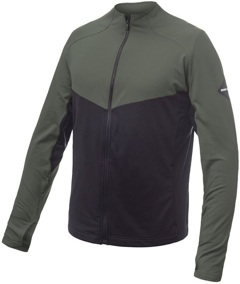 SENSOR COOLMAX THERMO pánská mikina celozip černá/olive green Velikost: L