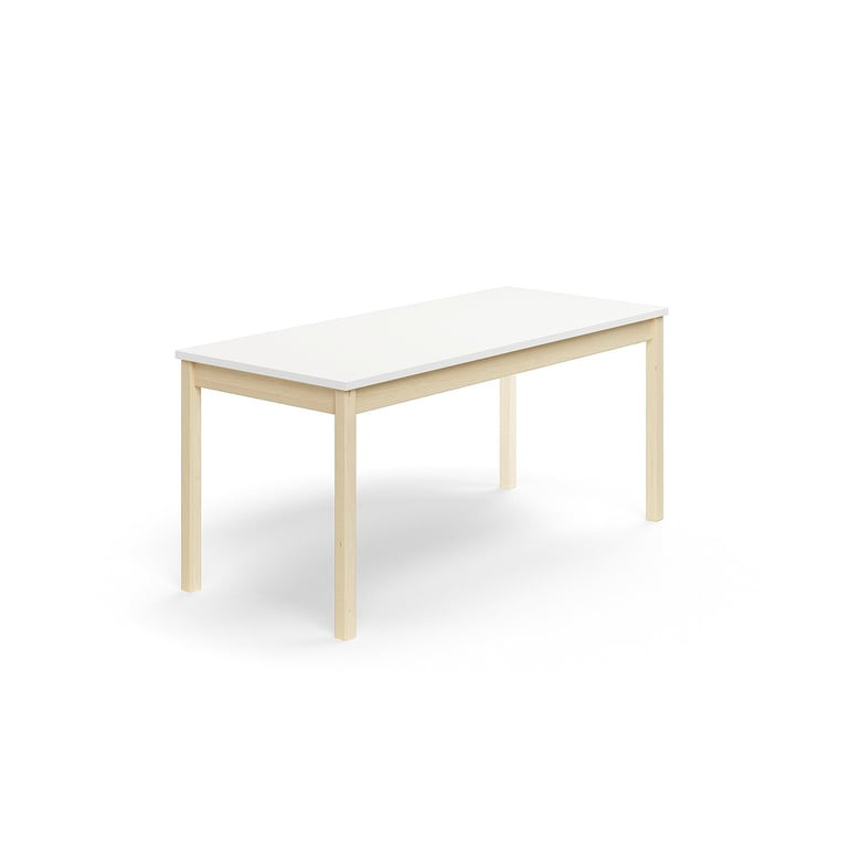 Stůl DECIBEL, 1600x700x720 mm, akustická HPL deska, bříza/bílá