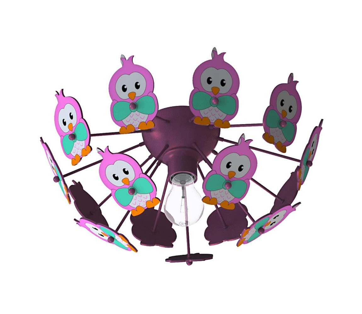 Eglo Eglo 95637 - Dětské stropní svítidlo VIKI 2 1xE27/60W/230V růžová