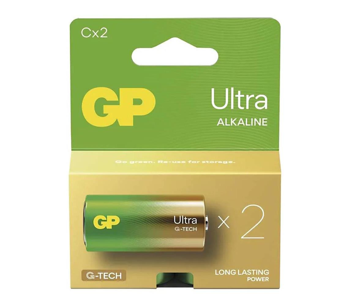 2 ks Alkalická baterie C GP ULTRA 1,5V