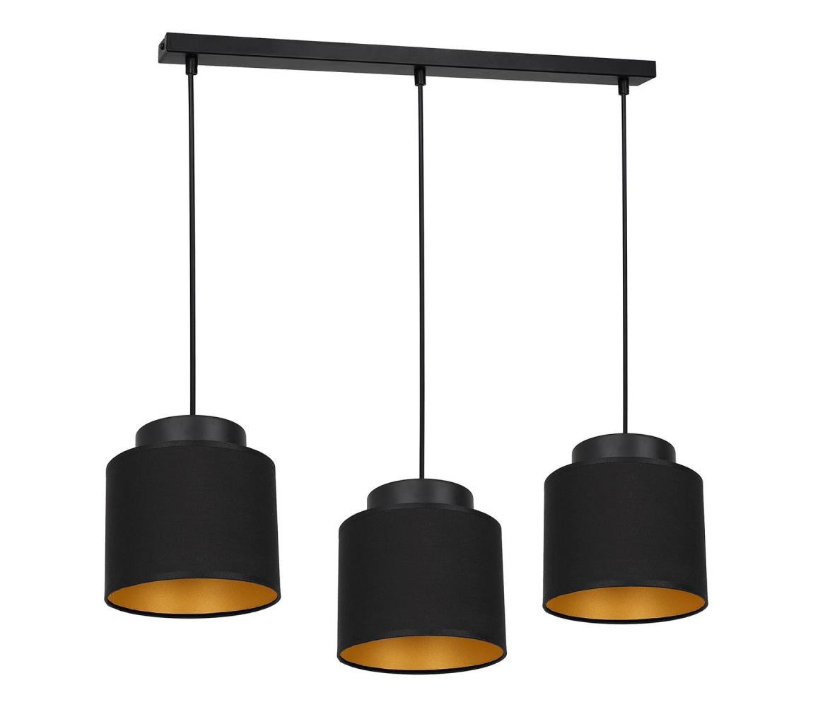Lustr na lanku FRODI 3xE27/60W/230V černá