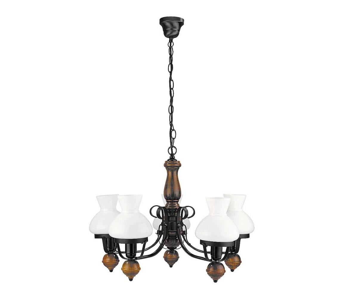 Rabalux Rabalux 7079 - Lustr na řetězu PETRONEL 5xE27/60W/230V