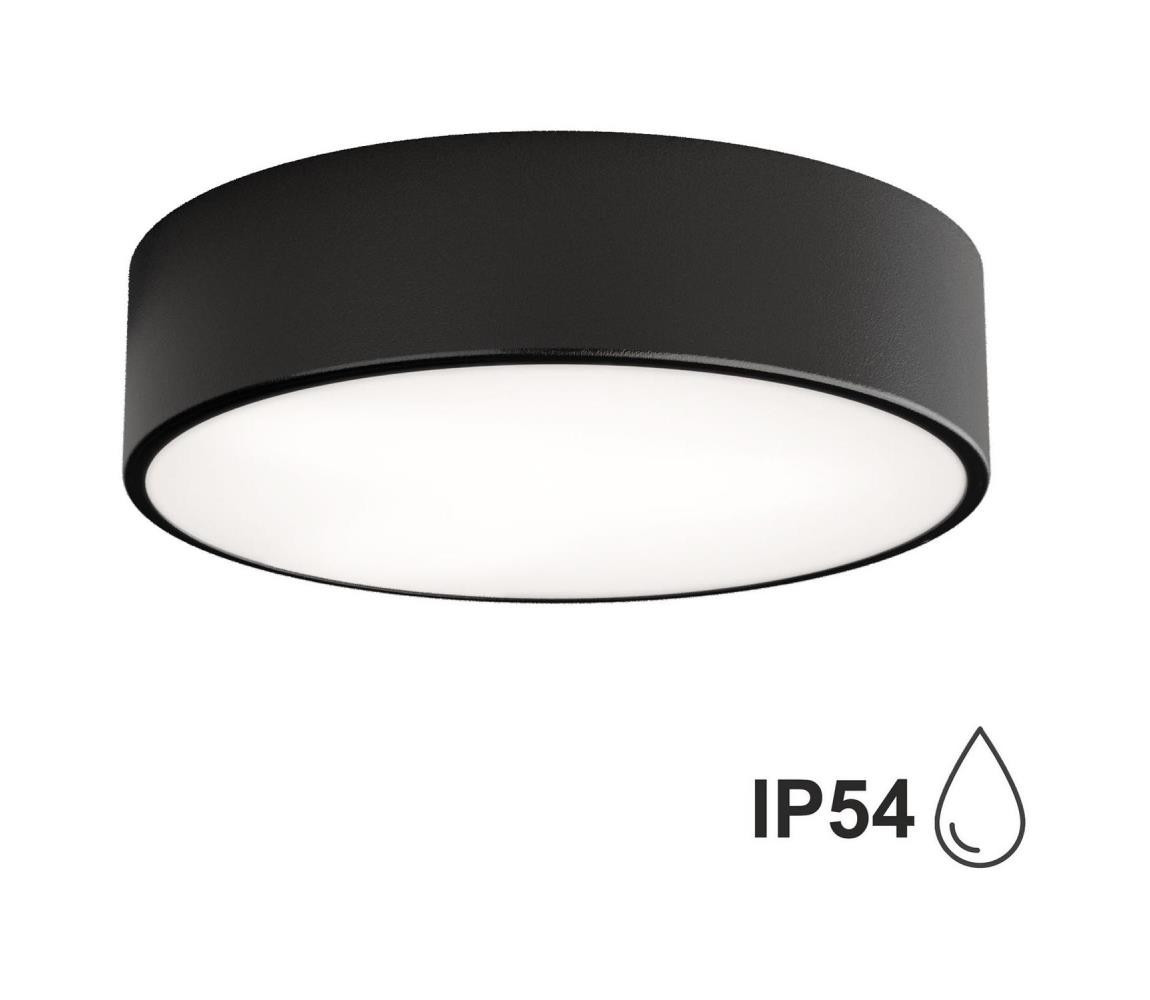 Koupelnové stropní svítidlo CLEO 2xE27/24W/230V pr. 30 cm černá IP54